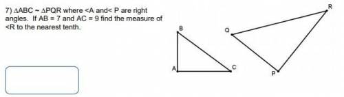Please help: Triangle ABC is similar to triangle PQR where
