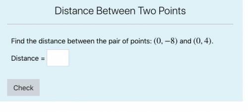Find the distance between the pair of points: (0,-8) and (0,4)