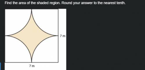 Find the area of the shaded region. Round your answer to the nearest tenth.