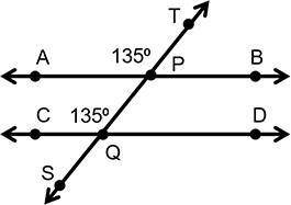 In the given figure, m∠TPA = m∠PQC = 135°. Which one of the following postulates proves the lines a