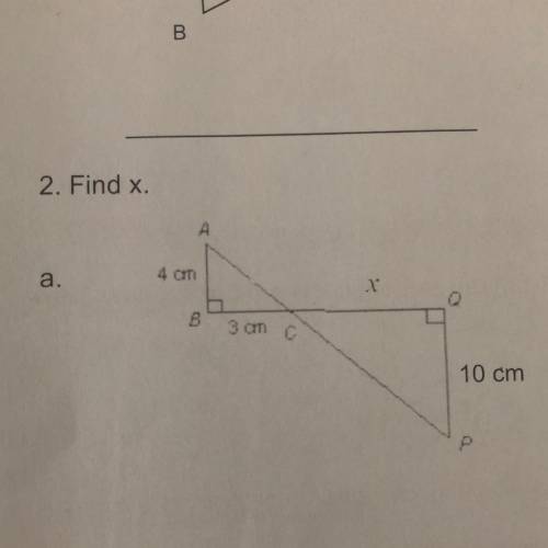 Can i use similar triangles to find x in this problem?