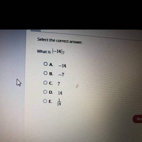 What is |-14|?
A,B, C,D