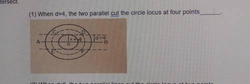 When d=4, the two parallel cut the circle locus at four points