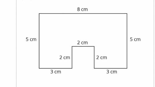 Here is the base of a prism. If the height of the prism is 10 cm, What is its surface area? What is