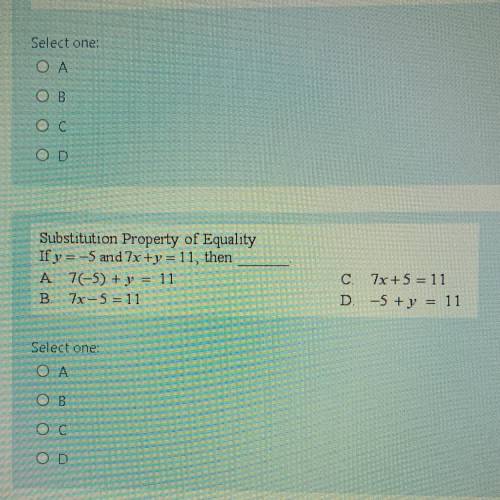 Substitution Property of Equality
