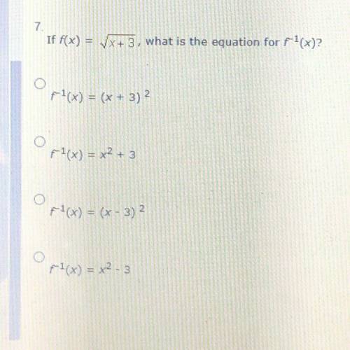 URGENT PLEASE ANSWER 20 POINTS (inverse function)