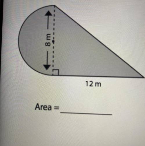 Find the area of the composite shape