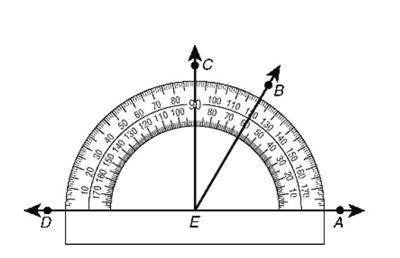 Find the measure of angle Angle AEB? A.90 Degrees b. 30 Degrees c. 60 Degrees d. 120 Degrees