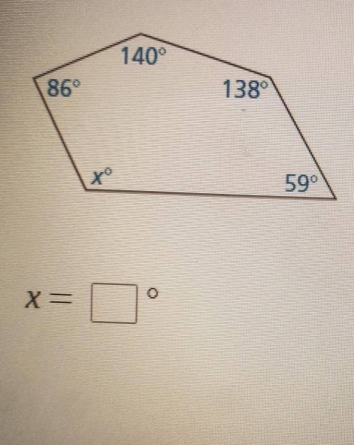 Find the value of x.with work plz