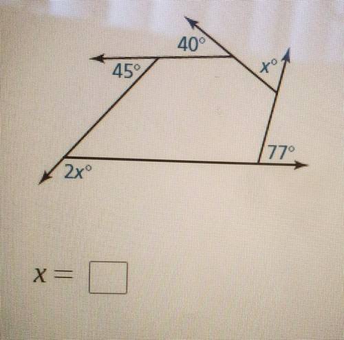 Find the value of x with work plz