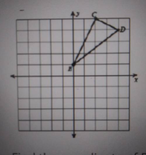 find the coordinates of D' after a Glide reflection of the triangle: translation 1 unit up and 5 un