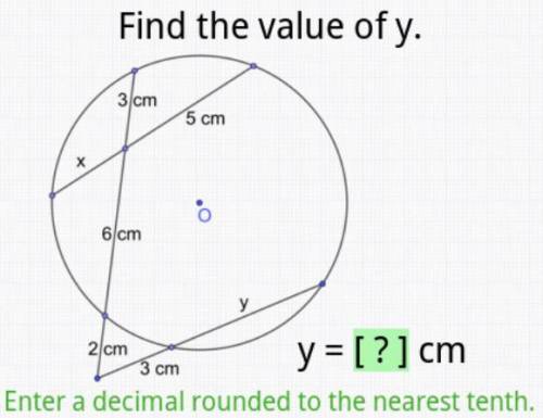 Angle Measures and Segment Lengths - Find the value of y - WILL GIVE BRAINLIEST!