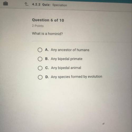 HELP ME PLEASEEEEE  
What is a hominid?