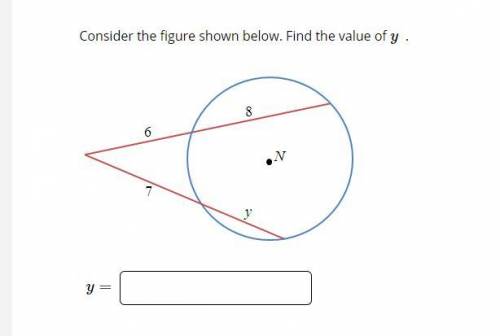 Consider the figure shown below. Find the value of y .