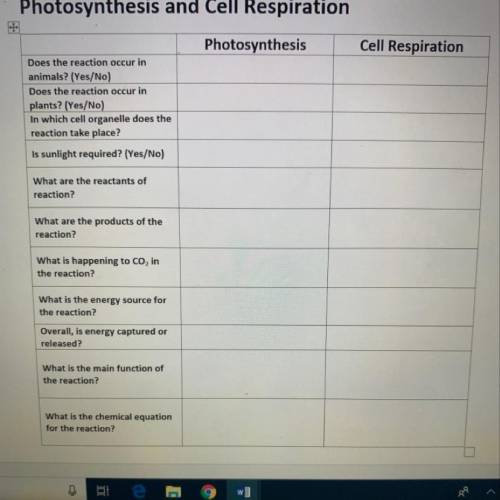 Help me answer these photosynthesis and cell respiration