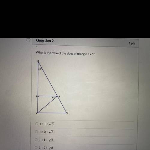 What is the ratio of the sides of triangle XYZ?
Please help me with this