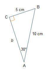 Which equation can be used to solve for b?

Triangle A B C is shown. Angle B C A is a right angle