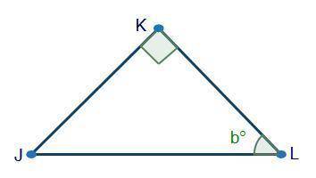 In triangle JKL, sin(b°) = 3/5 and cos(b°) = 4/5. If triangle JKL is dilated by a scale factor of 2