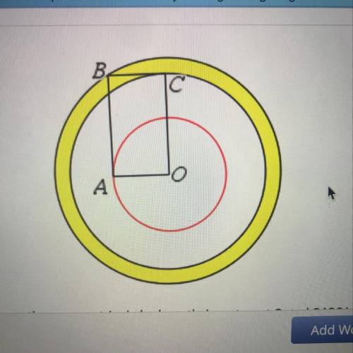Pythagoras

1.if the radius of the smaller circle is 3, find it’s area
2. Find the area of the yel