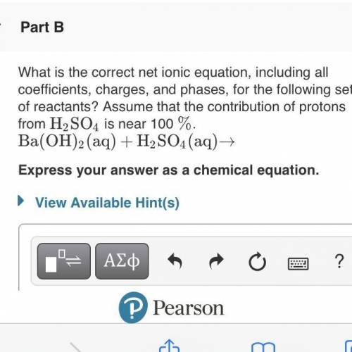 What is the correct ionic equation, including all coefficients, charges, and phases for the followi
