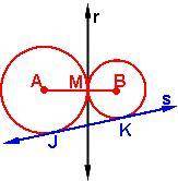 The point of tangency of line S to circle A is M. True False