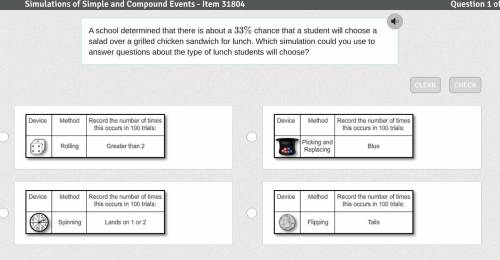 A school determined that there is about a 33% chance that a student will choose a salad over a gril