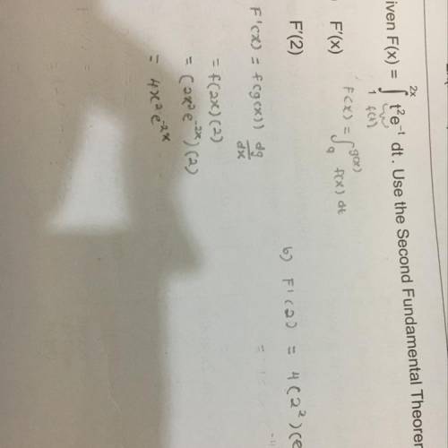 The answer for a should be 8x^2 e^-2