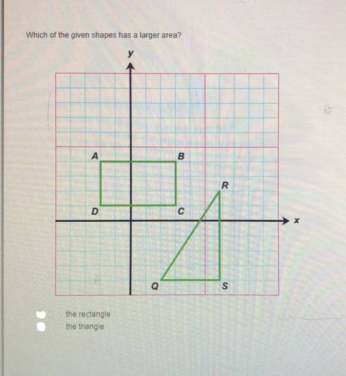 Which of the given shapes has a larger area?