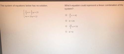 Which equation could represent a linear combination of the system?