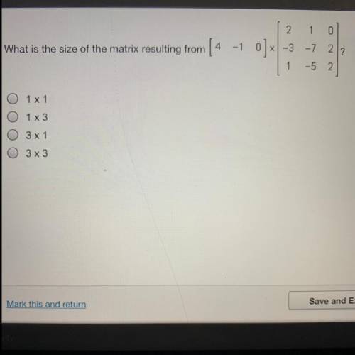 What is the size of the matrix resulting