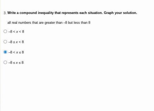 Write a compound inequality that represents each situation. Graph your solution. all real numbers t