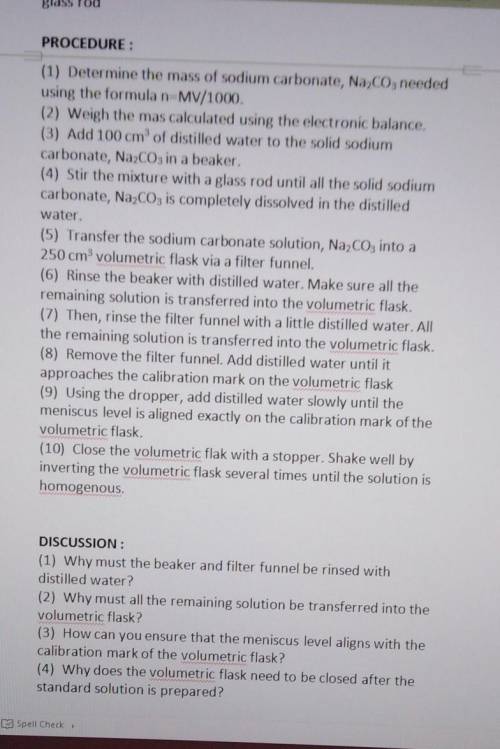 Another chemistry question. Help me!

To prepare 250cm³ of standard solution of 1.0 mol dm-³ sodim