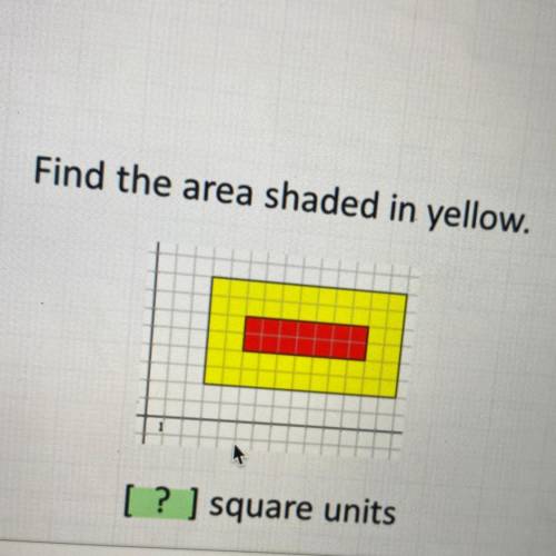 Find the area shaded in yellow.
[ ? ] square units