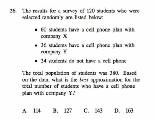 The total population of students was 380. Based on the data, what is the best approximation for the