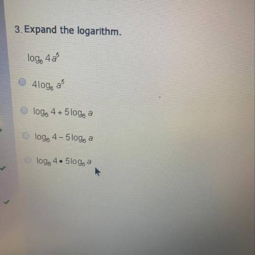 3. Expand the logarithm.