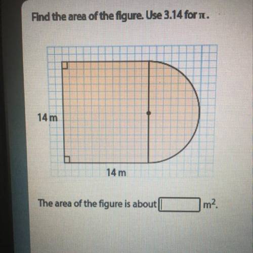 Find the area if the figure