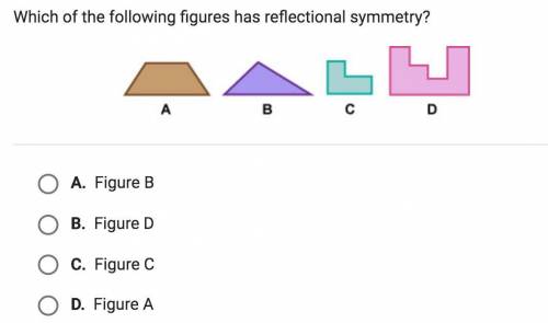 Which of the following figures has reflectional symmetry?