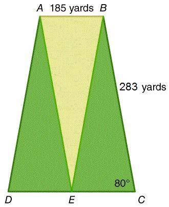 PLEASE HELP A farmer has a field in the shape of a trapezoid, formed by three congruent isosceles t