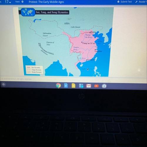 The map shows the territories of the dynasties the ruled china during the middle ages. what can you