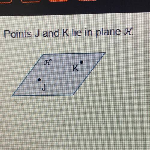 Points J and K lie in plane H.

How many lines can be drawn through points J and K?
A ) 0 
B ) 1
C