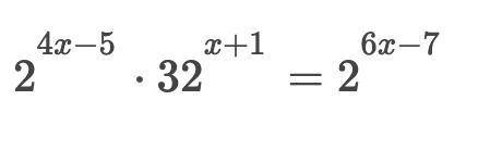 Solve the exponential equation for x