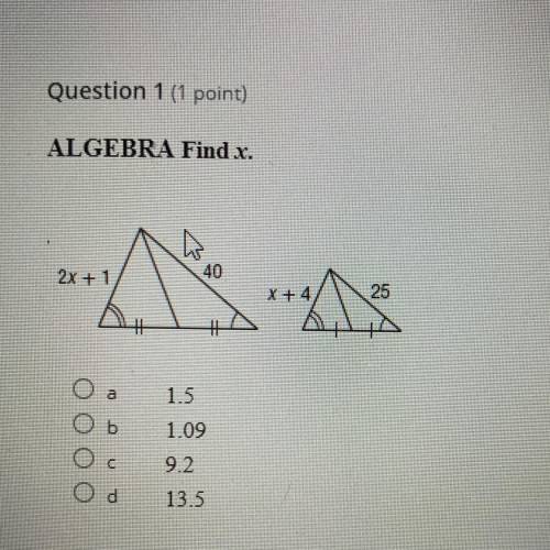 Algebra: Find x
....