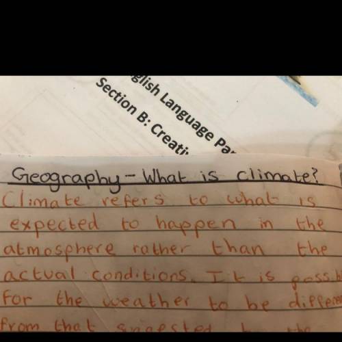 What is climate in geography?