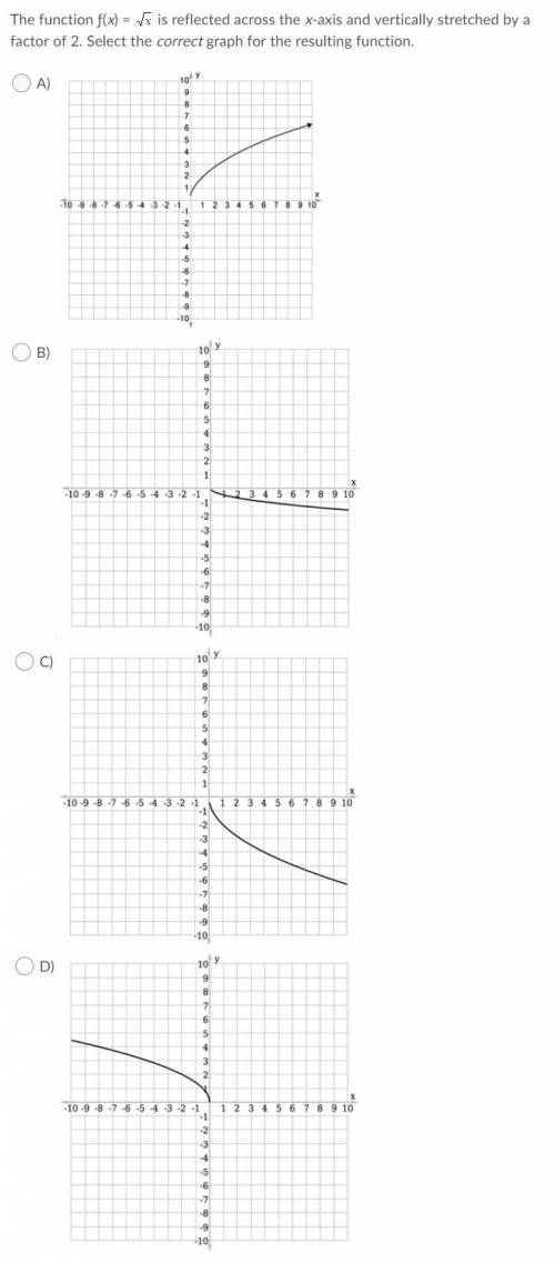 7. Select the correct graph for the resulting function.