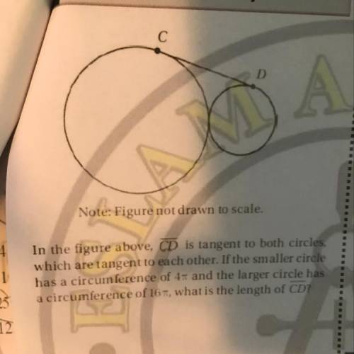 SAT question, find CD (Circle question)