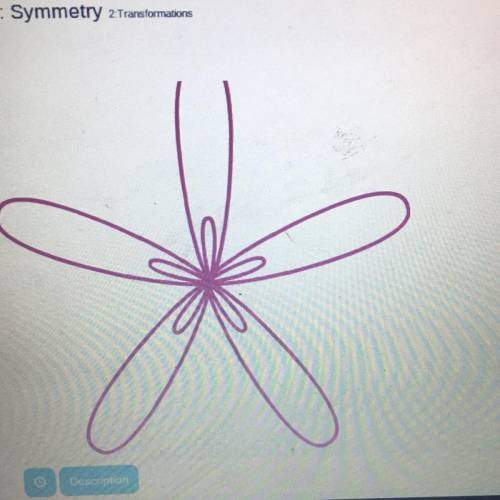 Which statement about this figure is true. 1 It has rotational symmetry with an angle of rotation o