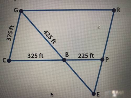 Find the distance from B to E and from P to E. show your work