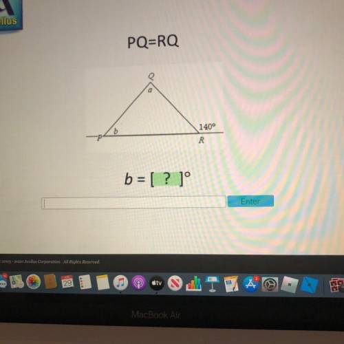 PQ=RQ
b=?
please help
