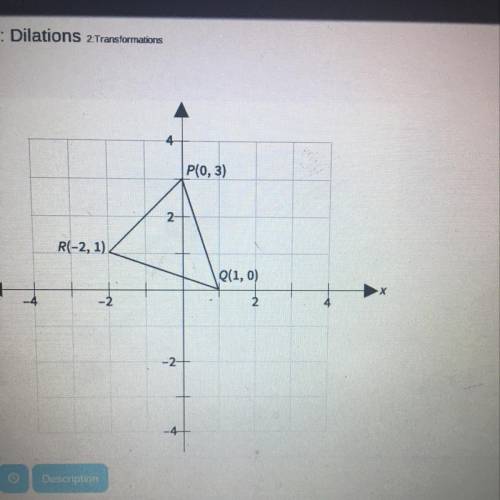 What are the coordinates of the image of p for a dilation with center (0,0) and scale factor 2? A)