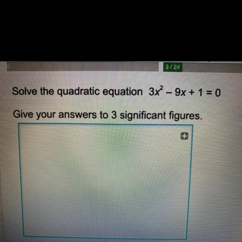 3x^2 - 9x + 1 = 0
Quadratic formula